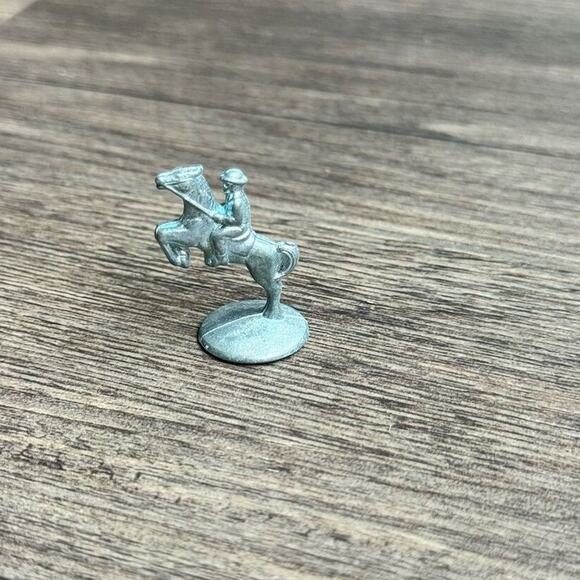 Vintage Monopoly Horse & Rider Pewter Game Piece Token Figurine Replacement Part - Picture 1 of 2